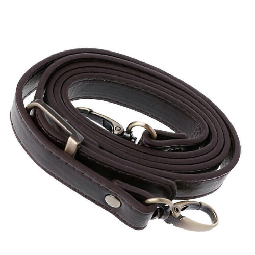 Leather Bag Strap Compatible with Handbag Crossbody Pouch, Adjustable Shoulder Replacement Belt, Deep Coffee 2