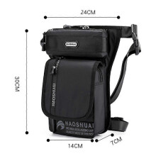 Men Outdoor Riding Leg Bag Waist Bag, Nylon, Adjustable Straps, 30 x 24 x 7cm, Multi-pocket, For Sports Travel