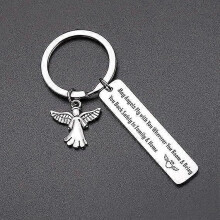 Langer Engelsanhänger aus Edelstahl für Schlüsselanhänger und Halskette – Geschenk