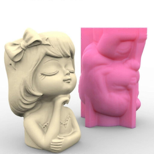 Silicone Resin Mold for Epoxy Casting Flower Pot Pen Holder DIY Craft 2