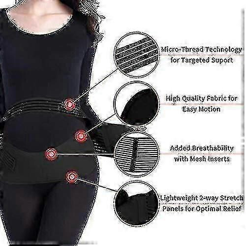 Pregnancy Support Belt 3 in 1 Maternity Belt Adjustable Breathable Material for Back Support 2