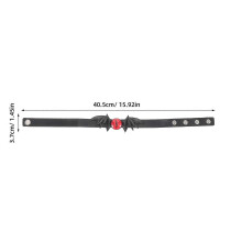Fledermaus-Choker-Halskette für Halloween-Kostüme, Punk-Gothic-Choker aus PU-Leder