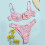 Bikini Set Underwire V-Neck Floral Cow Print Adjustable Straps Removable Padding 1