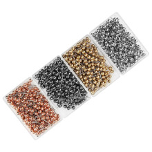 800 alfileres redondos multicolores con cabeza de perla de 1,1 cm para costura y confección.