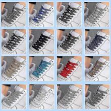 Flat Trainer Shoelaces 9mm Wide Polyester Woven Compatible with Sneakers Shoes
