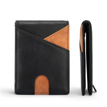 Men's Wallet, First Layer Cowhide, Anti-Theft Brush, Large Capacity, Solid Color, Car Stitching, Urban Simplicity