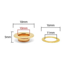 Œillets en laiton, lot de 1000 (10 mm x 17 mm x 4,7 mm), pour la confection de toiles, bâches, bannières et autres articles en cuir.