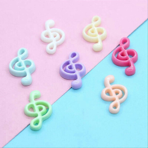 Resin Musical Note Flatback Embellishments for Scrapbooking, Phone Case, DIY Crafts 2
