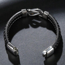 Lederarmband für Herren mit inspirierender Botschaftskarte für Sohn oder Enkel