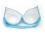 Silicone Bra Inserts for Enhanced Cleavage, Abalone Shape, 2pcs, Clear 2