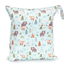 Baby Diaper Bag Set of 3, TPU Waterproof Printed Storage Pouch for Stroller, S M L Sizes