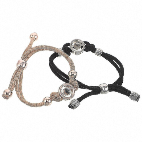 Long Distance Touch Bracelets for Couples, Vibration Matching Bracelets, Adjustable Smart Bracelets 2