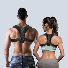 (L) Adjustable Clavicle Posture Corrector - Upper Back Brace for Men and Women, Shoulder Support Belt