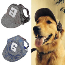(M, Brown) Dog Hat Dog Sun Hat Dog Baseball Cap Sport Cap Hat Outdoor Hat Sun Protection Dog Hat With Ear Holes Adjustable Breathable