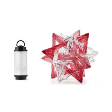 ISE MOUNT Camping Light Polar Star Color Lamp Shade Gold Flat Sugar Lamp Shade Camping Light + Red and White Lampshade