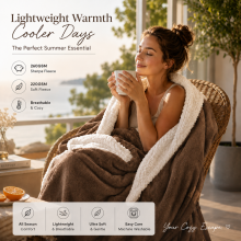 (Single (130x150cm), Coffee) Supreme Bedding Reversible Sherpa Fleece Blanket 480GSM Ultra Soft Warm Plush Luxury Throw