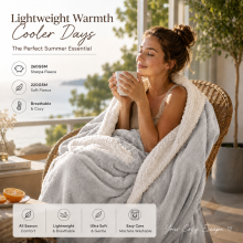 (Double (150x200cm), Silver) Supreme Bedding Reversible Sherpa Fleece Blanket 480GSM Ultra Soft Warm Plush Luxury Throw
