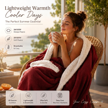 (King (200x240cm), Burgundy) Supreme Bedding Reversible Sherpa Fleece Blanket 480GSM Ultra Soft Warm Plush Luxury Throw