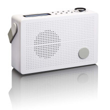 Hordozható DAB+/FM rádió ébresztővel, fehér, elemes
