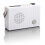 Portable DAB+/FM Radio with Alarm, White, Battery-Powered 1