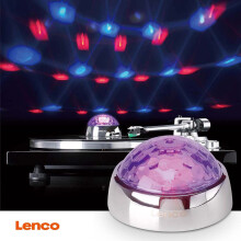 Lemezjátszó lemezstabilizátor LED lámpával, ezüst, 250g