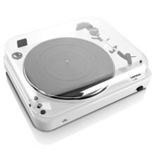 USB Record Player, Semi-Automatic, White, 33/45 RPM