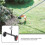 (26cm) Stainless Steel Lawn Mower Wheel - Adjustable Universal Support Frame for Mobile Hand Mower 3
