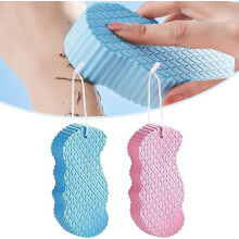 2 Pack Super Soft Exfoliating Bath Sponge for Dead Skin Removal, Gentle Body Cleansing, Ultra Soft Shower Scrubber for Daily Use