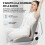 Cuscino 2 in 1 per seduta e supporto lombare in memory foam, ergonomico e ortopedico, per ufficio e auto, beige 5