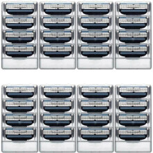 Lot de 32 recharges de lames de rasoir manuelles, cartouches de remplacement à triple lame pour un rasage doux, compatibles avec rasoirs Mach 3
