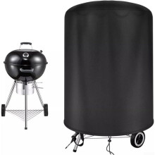 Wasserdichte Grillabdeckung rund, 57 cm, 500D Oxford, robust und wetterfest, für runde Grillgeräte