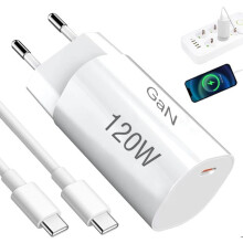 120 W snellader met 2 m USB-C-kabel, GaN-oplader compatibel met Xiaomi 14T, 14, 13 Ultra en Redmi Note 14-serie