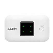 Mobiler 4G/5G LTE WLAN-Router mit 150 Mbit/s, 3000-mAh-Akku, für bis zu 10 Geräte, entsperrt, ohne SIM-Karte, weiß