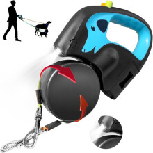 Laisse double rétractable de 3 m, pivotante à 360 degrés, pour promener deux chiens de petite et moyenne taille, poignée confortable