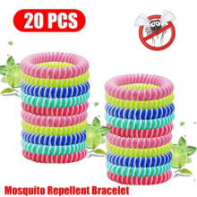 Elastische Insektenschutz-Armbänder, 20 Stück, für Reisen, Wandern, Camping und Angeln, für Kinder und Erwachsene, bequem und leicht zu tragen