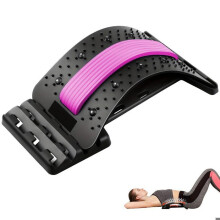 Verstelbare lendensteunplaat met 4 niveaus, antislip rugmassagebord, ergonomische onderrug-rekplaat voor dagelijkse verlichting van pijn