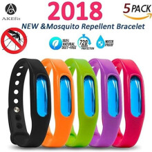 5er-Set Moskito-Armbänder für Kinder, Erwachsene und Haustiere, Insektenschutz für Reisen und Alltag, wiederverwendbar