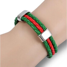 Bracelet en cuir tressé multicolore, accessoire de mode unisexe pour usage quotidien, cadeau décontracté pour homme et femme