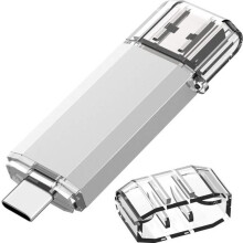 32 GB USB-C USB 3.1 OTG-flashdrive, compacte draagbare geheugenstick voor laptops, tablets en smartphones, zwart
