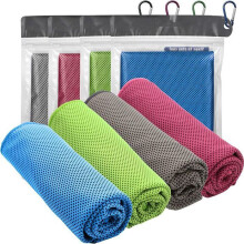 Serviettes rafraîchissantes en microfibre 100 x 30 cm, lot de 4, séchage rapide, douces et respirantes, idéales pour le camping et les voyages, h