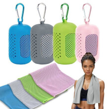 Lot de 4 serviettes rafraîchissantes en microfibre douce et respirante, séchage rapide, pour le sport, les voyages et les activités en extérieur