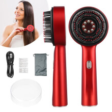 Draagbare elektrische hoofdhuidmassager voor haar en hoofd, draadloze handmassagekam met usb-opladen, ontspannend verzorgingshulpmiddel voor de ho