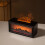 Essential Oil Diffuser, Air Humidifier, Fireplace Flame Effect, 3 Timer Settings, Remote Control, Black Design 1