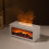 Essential Oil Diffuser, Air Humidifier, Fireplace Flame Effect, 3 Timer Settings, Remote Control, White, Quiet Home Use 1
