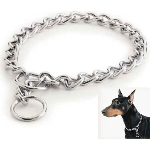 Metal Training Collar Type B 3.5 mm 60 cm Adjustable Dog Neck Chain for Obedience and Control