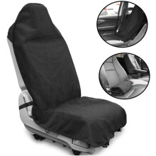 Housse de siège de voiture universelle, imperméable et antidérapante, coussin de siège sport noir, durable et facile à installer