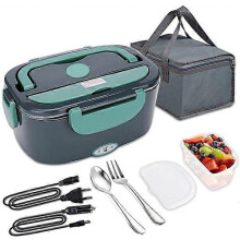 Elektrische lunchbox van voedselveilig materiaal, 70 C warmhoudfunctie, draagbare lunchcontainer voor werk en reizen