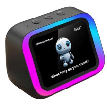 Älykäs Bluetooth 5,4 -kaiutin HD-kosketusnäytöllä, sähköinen valokuva-albumi, hi-fi-stereo ja ääniohjaus, musta