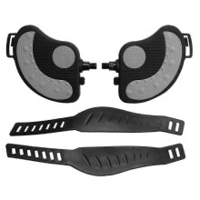 Pedales para bicicleta de ejercicio con correas ajustables para bicicletas de spinning y estáticas de interior, rosca de 1/2 pulgada