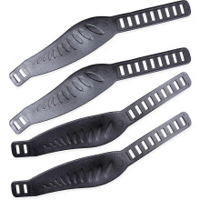 2 pares de correas extralargas universales para pedales de bicicleta estática, anchas y resistentes de PVC, repuesto para bicicleta vertical o re